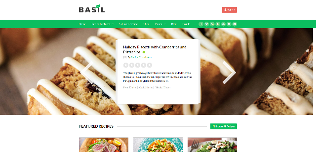 Basil Food WordPress Theme