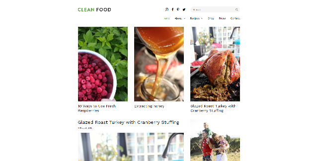 Clean food WordPress theme