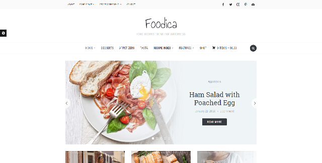Foodica food WordPress theme