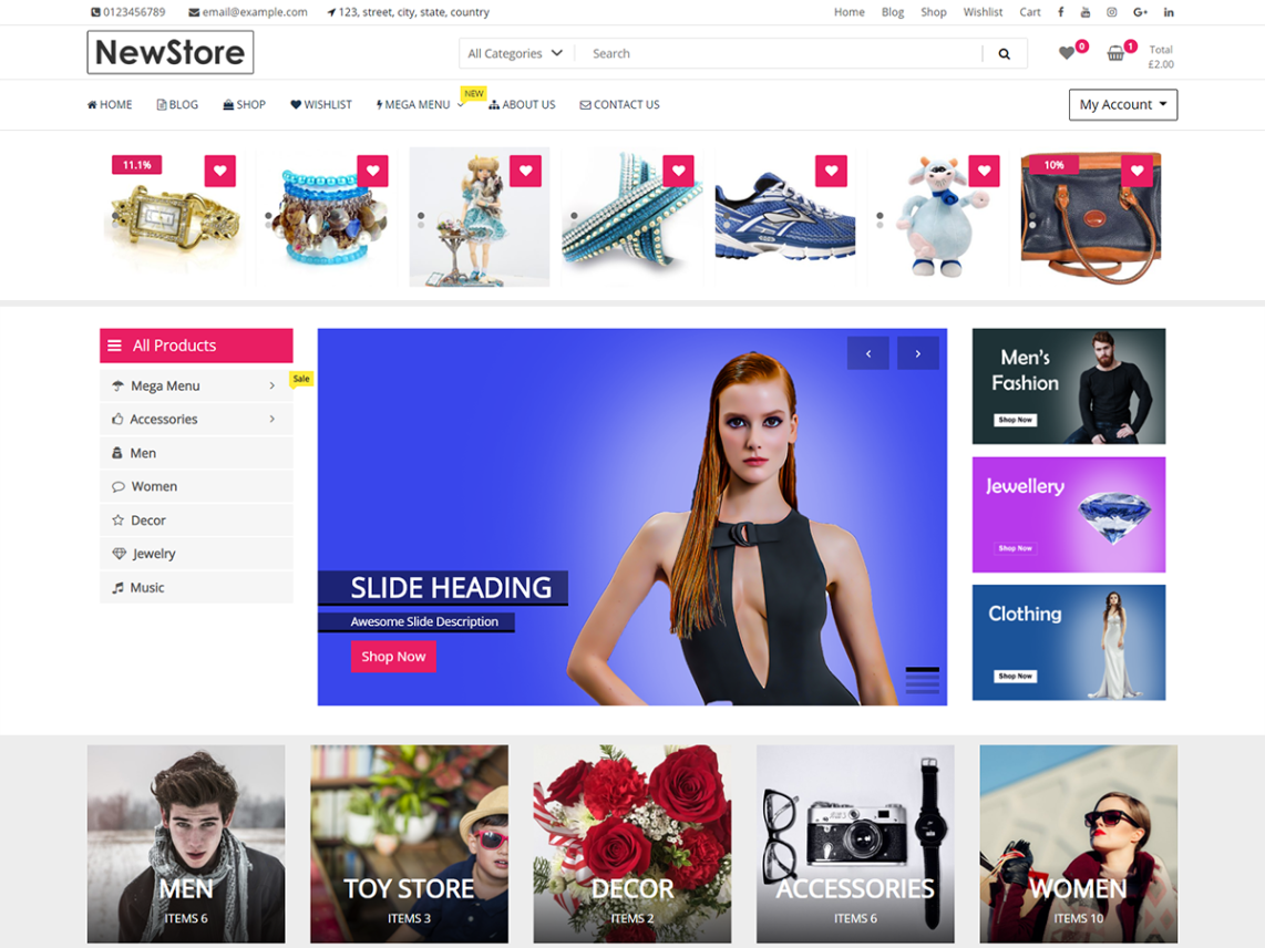 NewStore Woocommerce WordPress theme