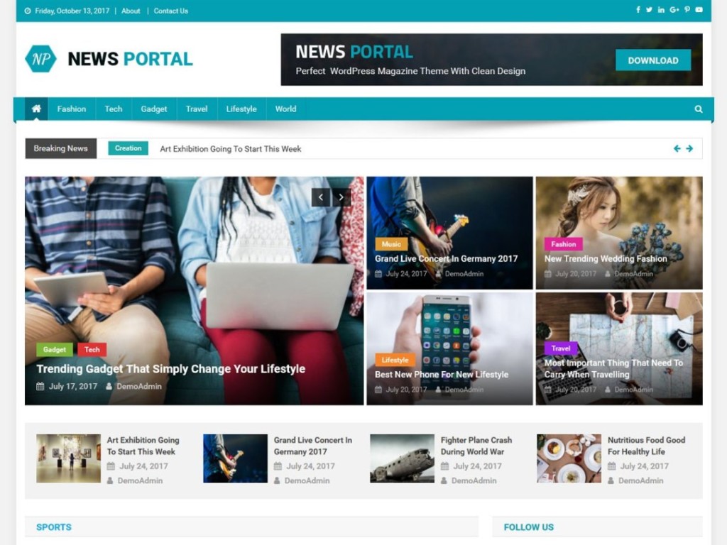 News Portal- Free WordPress News Theme