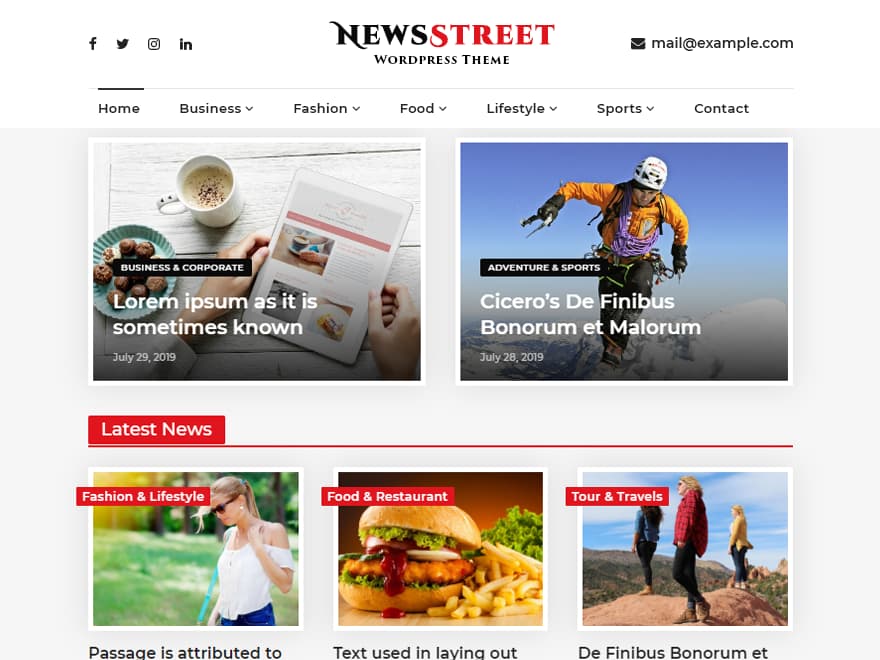 NewsStreet WordPress Magazine Theme