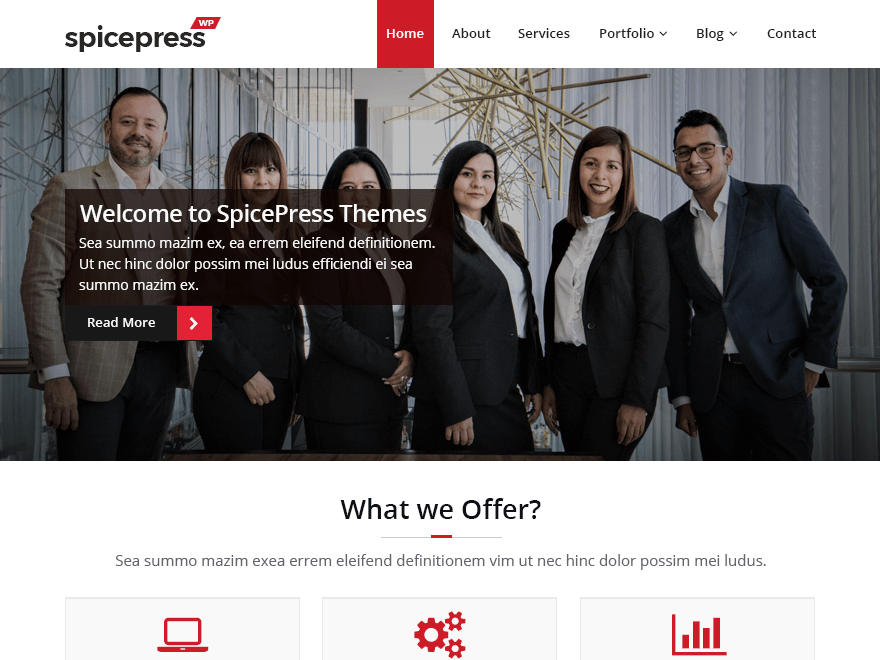SpicePress best free WordPress business themes
