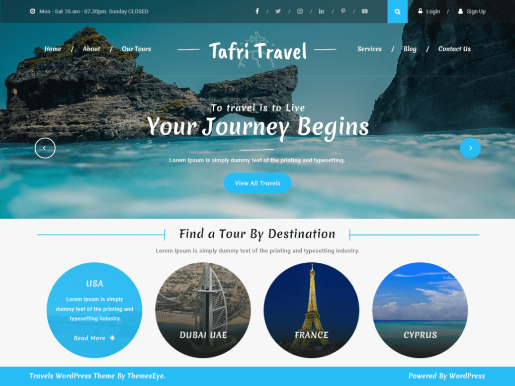 Theme wordpress travel agency Travel Agency