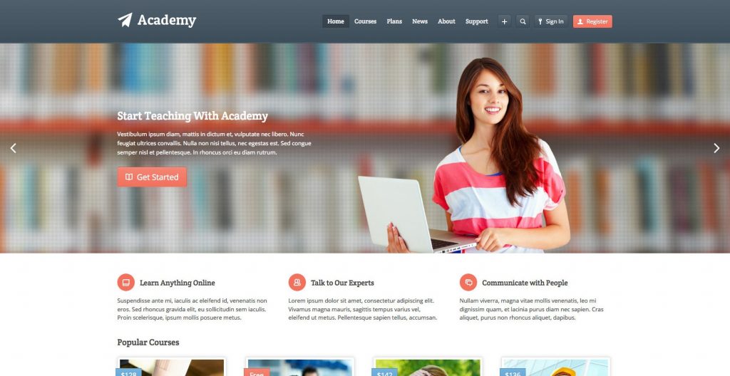 Academy WordPress education theme