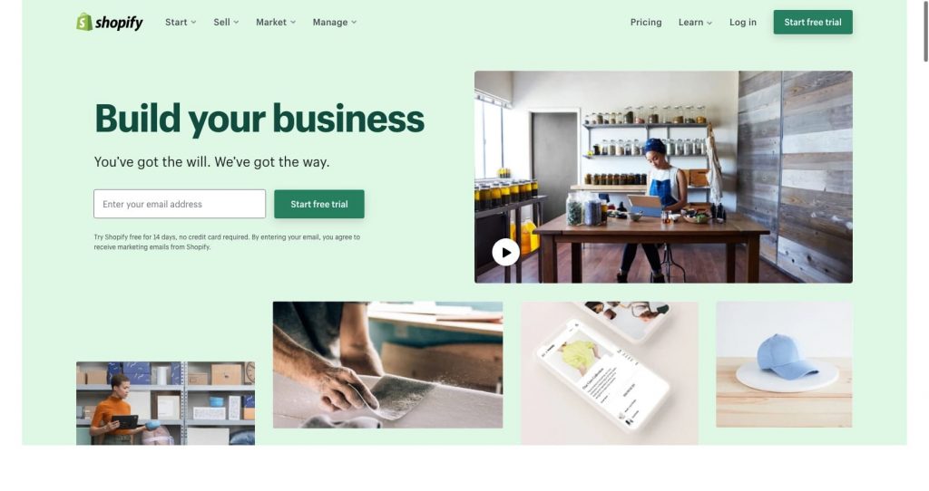 Shopify- eCommerce website builder
