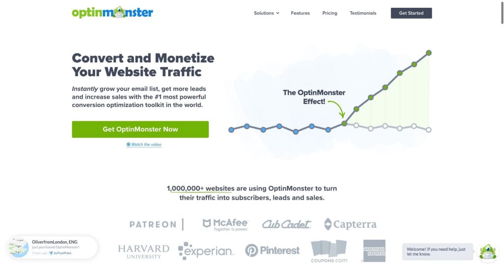 OptinMonster- Lead generation software