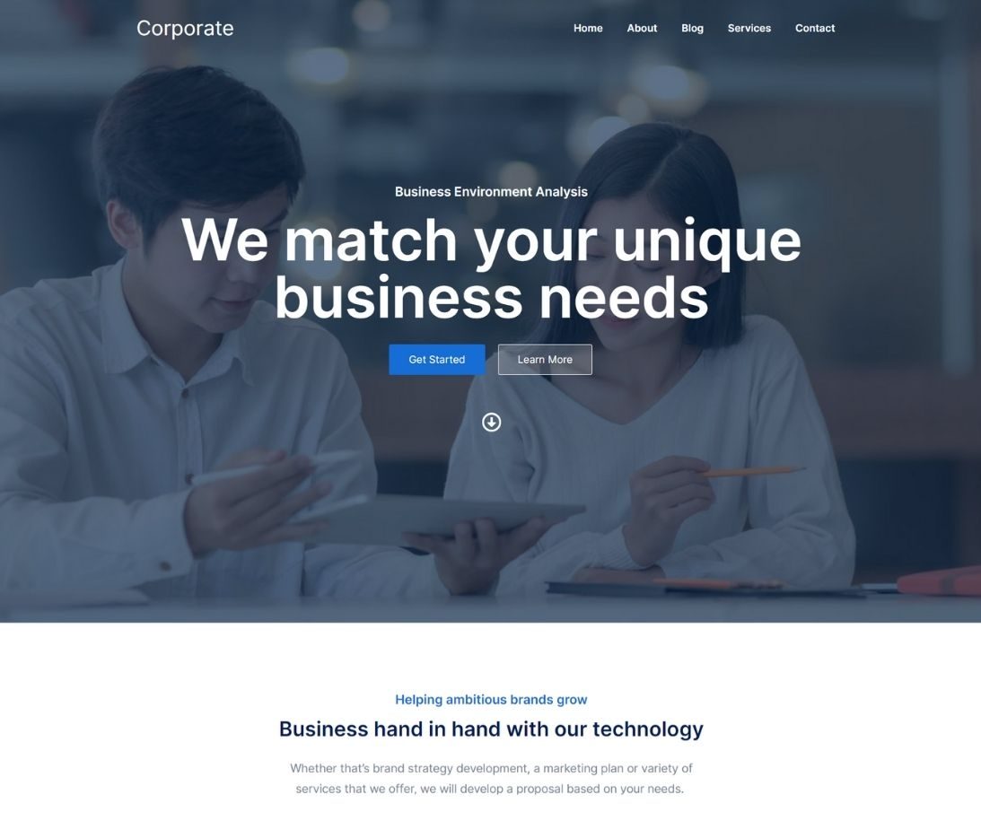 Corporate Business WordPress Theme