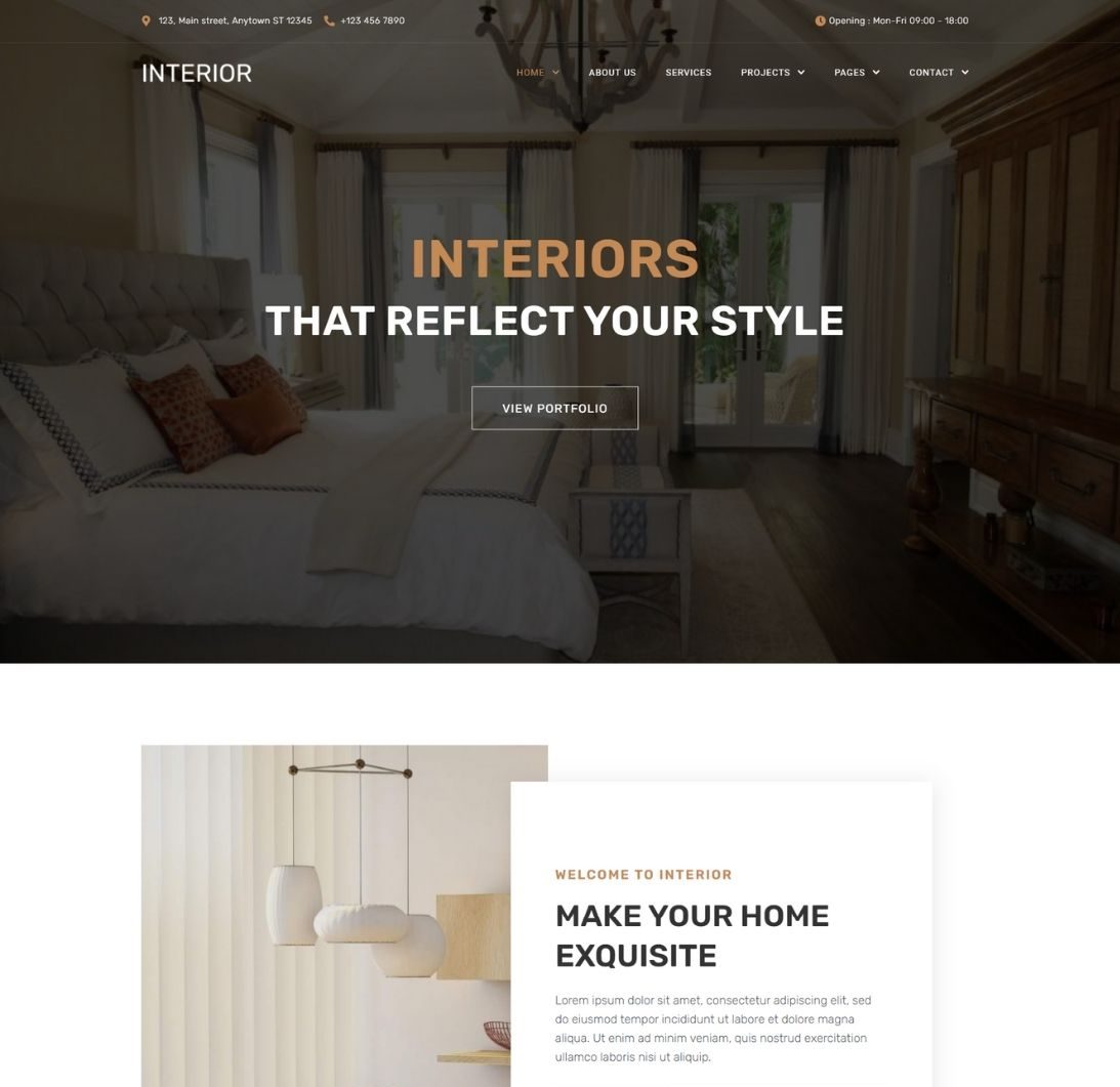 Premium Interior Design WordPress Theme