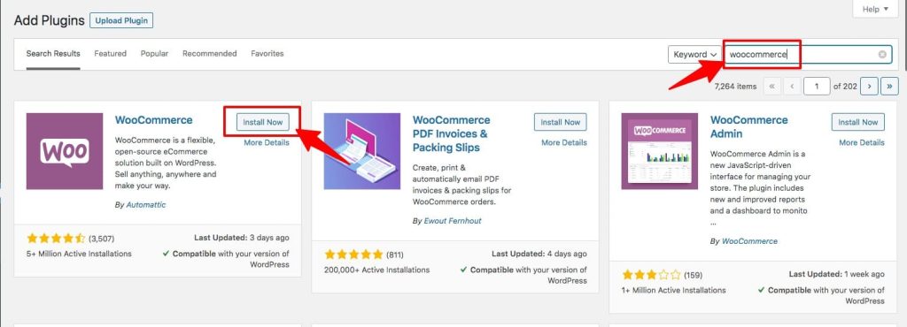 Installing WooCommerce in WordPress 