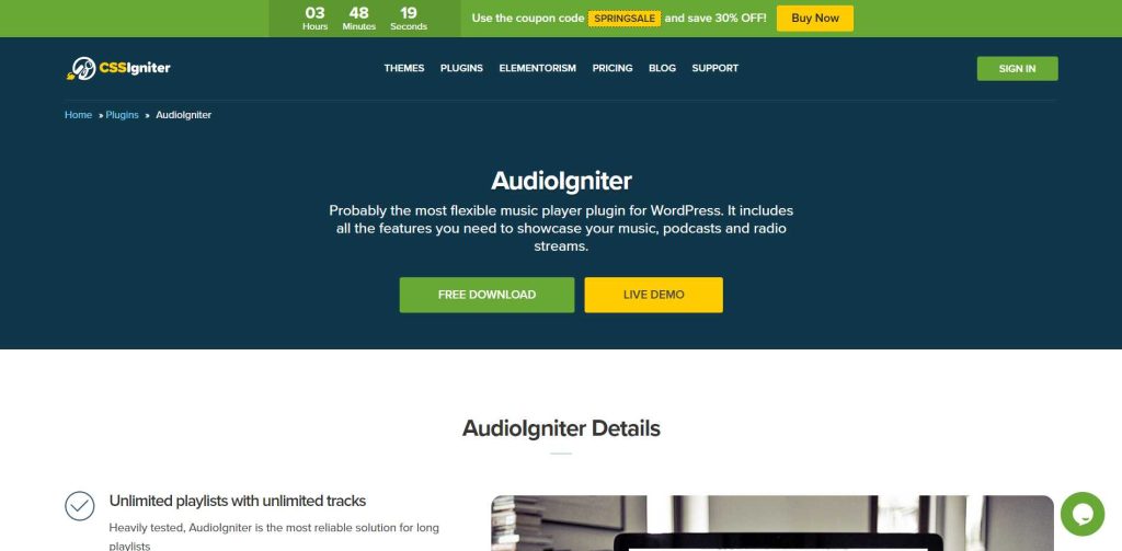 AudioIgniter WordPress Plugin • CSSIgniter