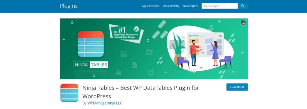 Ninja Tables – Best WP DataTables Plugin for WordPress – WordPress plugin