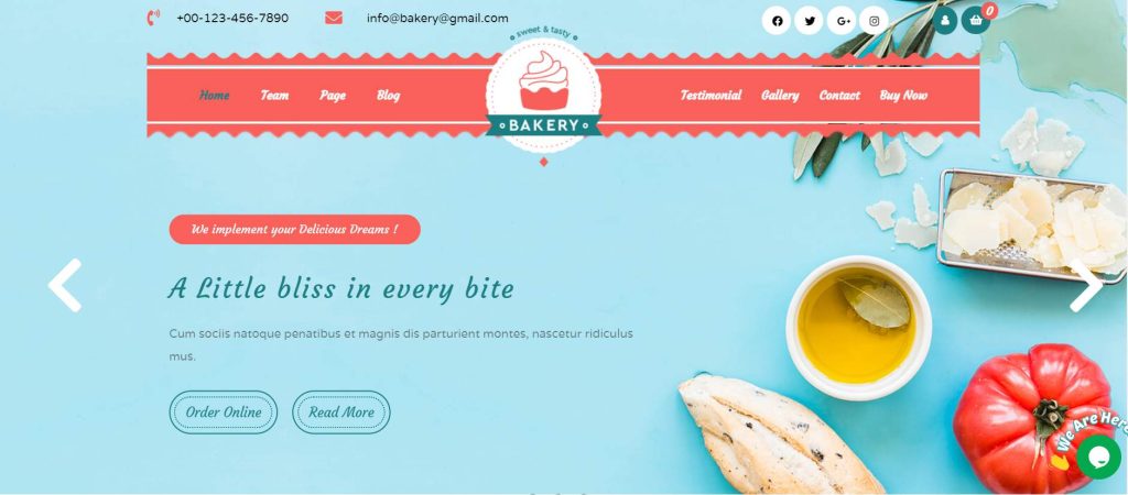 Tanawul Bakery WordPress theme