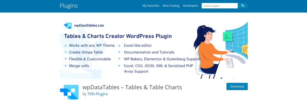wpDataTables – Tables & Table Charts – WordPress plugin