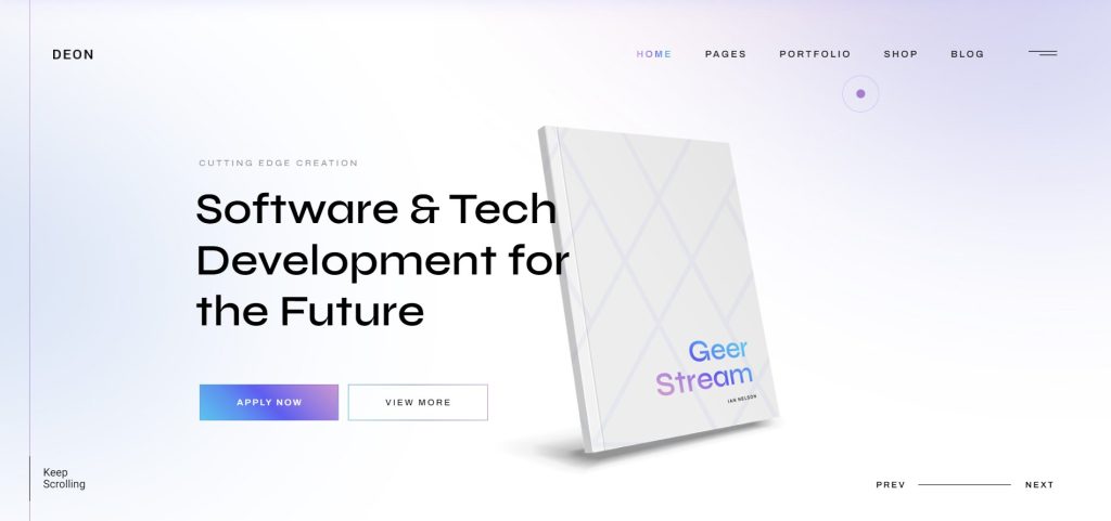 Deon- Tech company WordPress theme