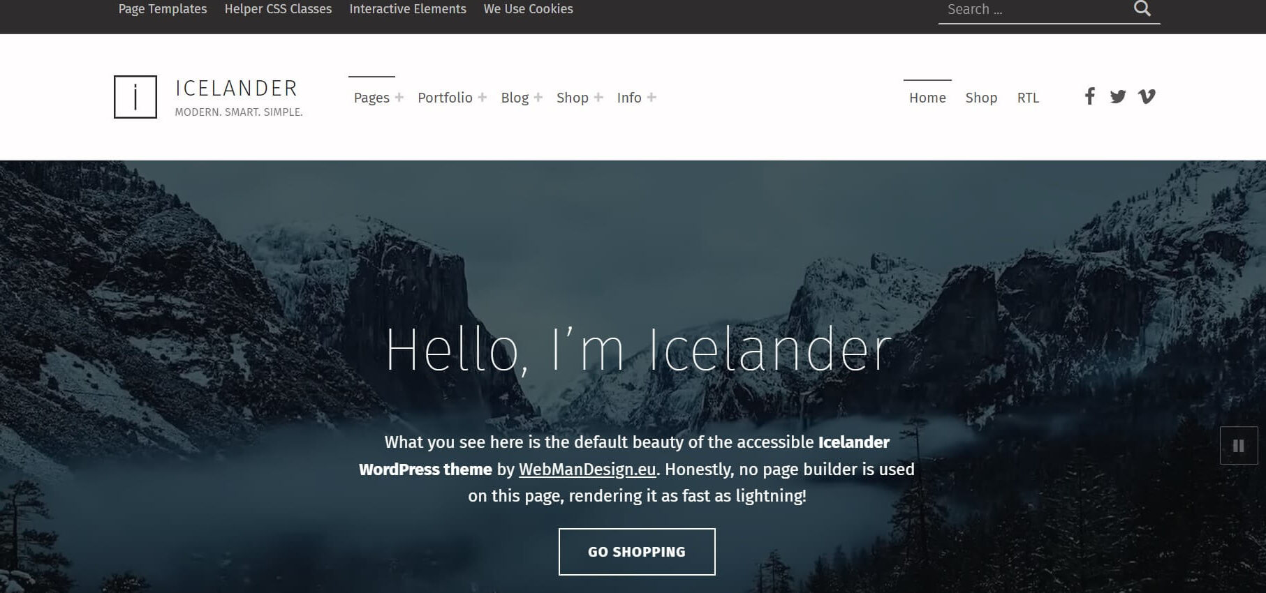 Icelander beaver builder wordpress theme