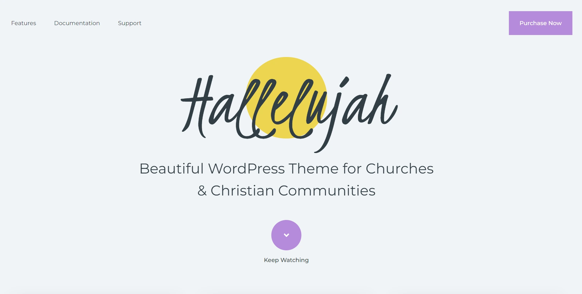 Hallelujah Elementor WordPress theme