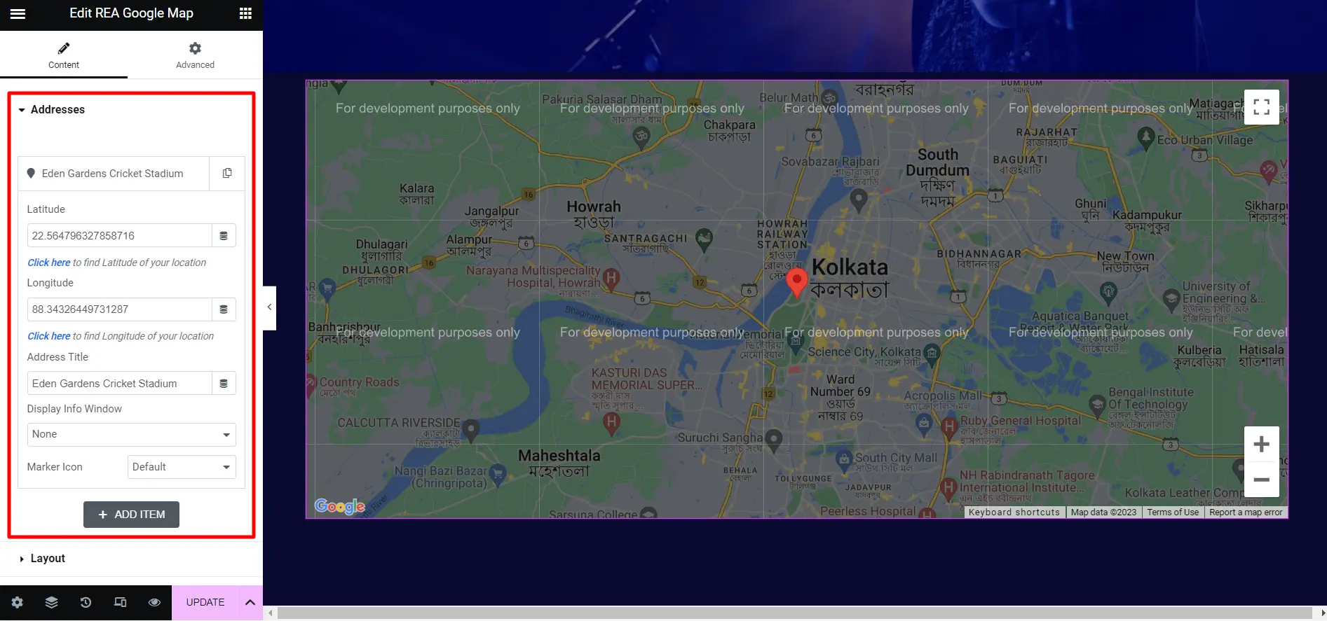 REA Google Maps- Address