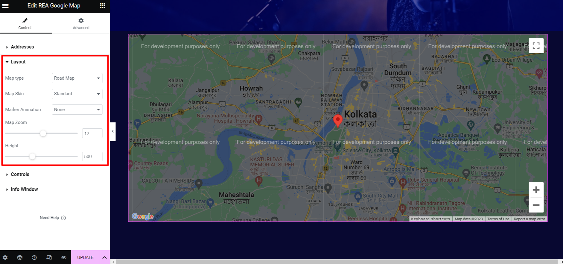 REA Google Maps- Layout