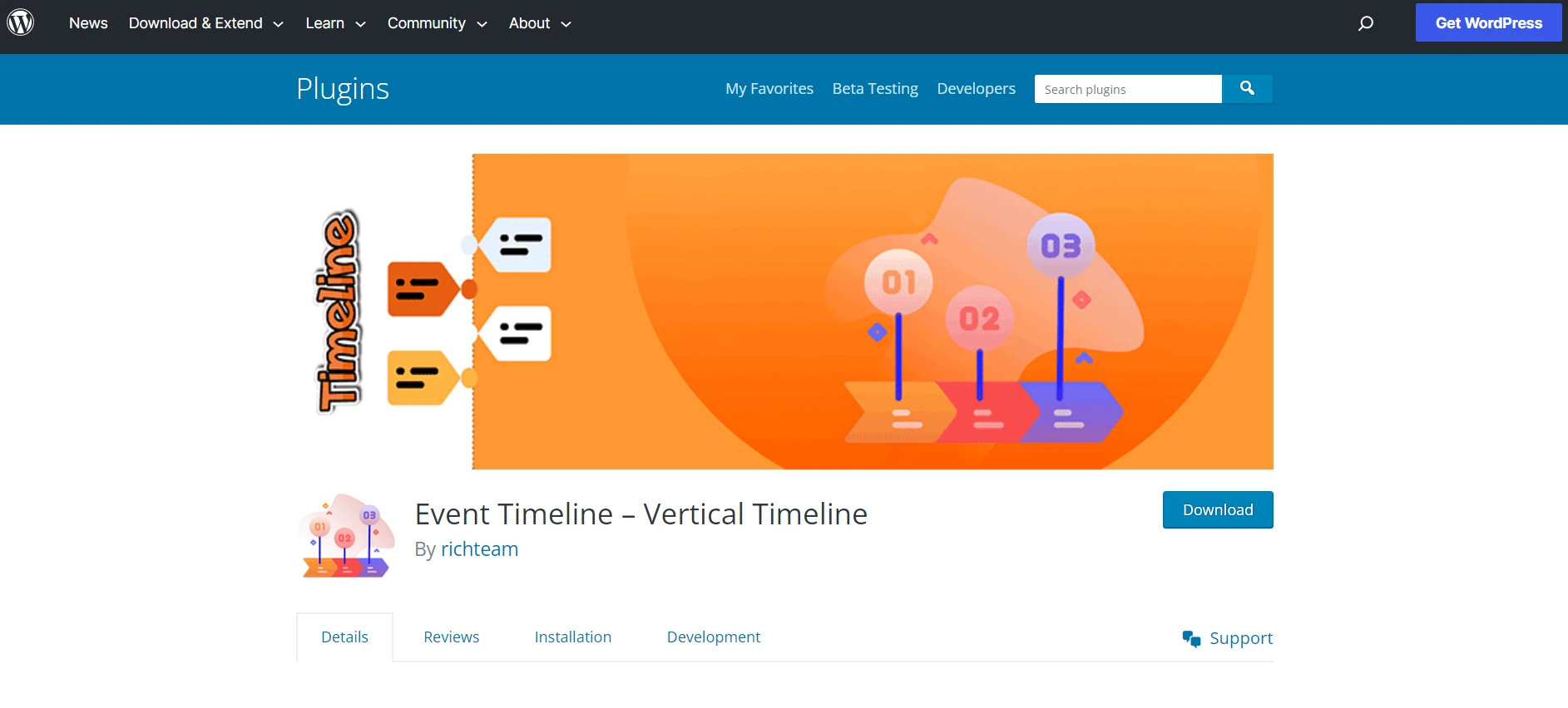 Event Timeline WordPress Plugin