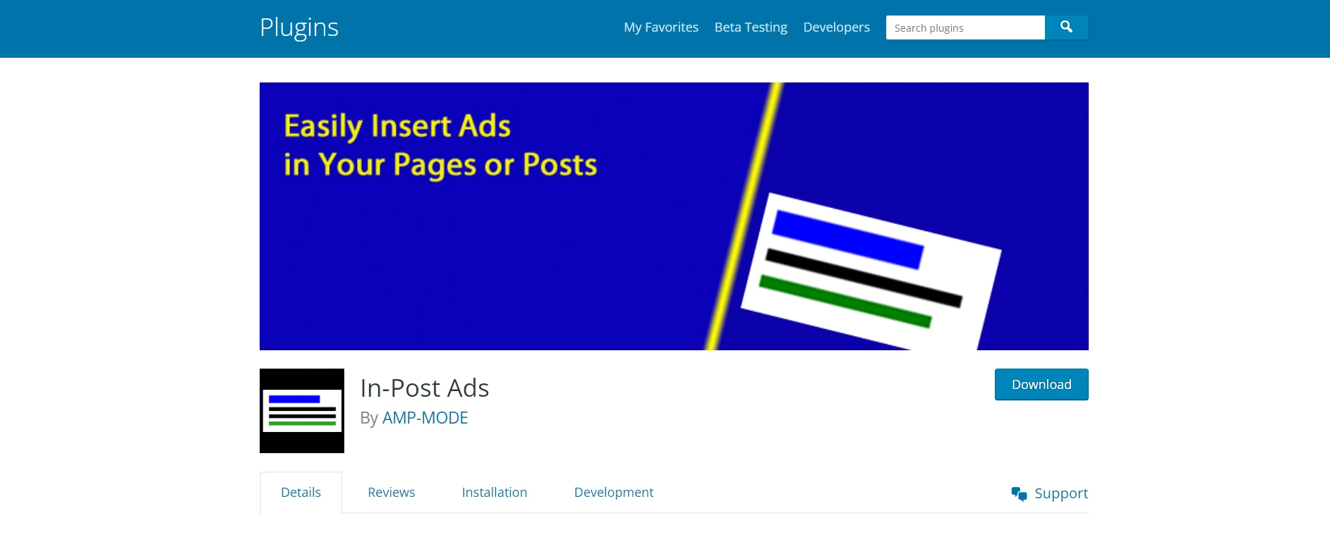 WordPress banner ad plugin- in post ads