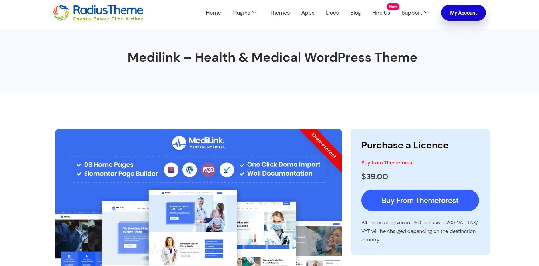 MediLink - Health & Medical WordPress Theme