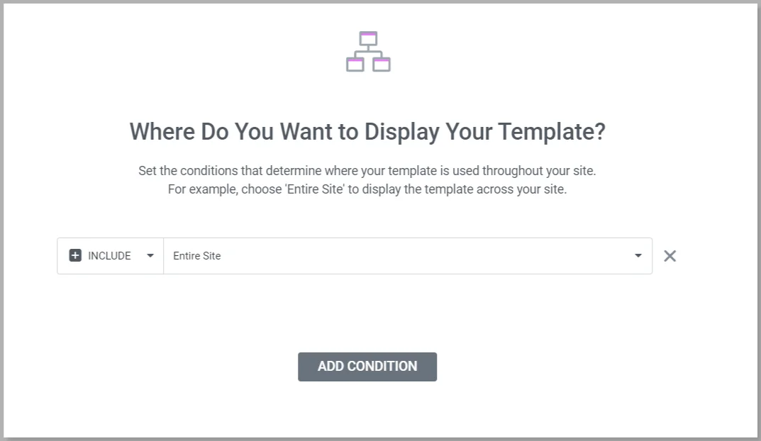 Add condition to display template