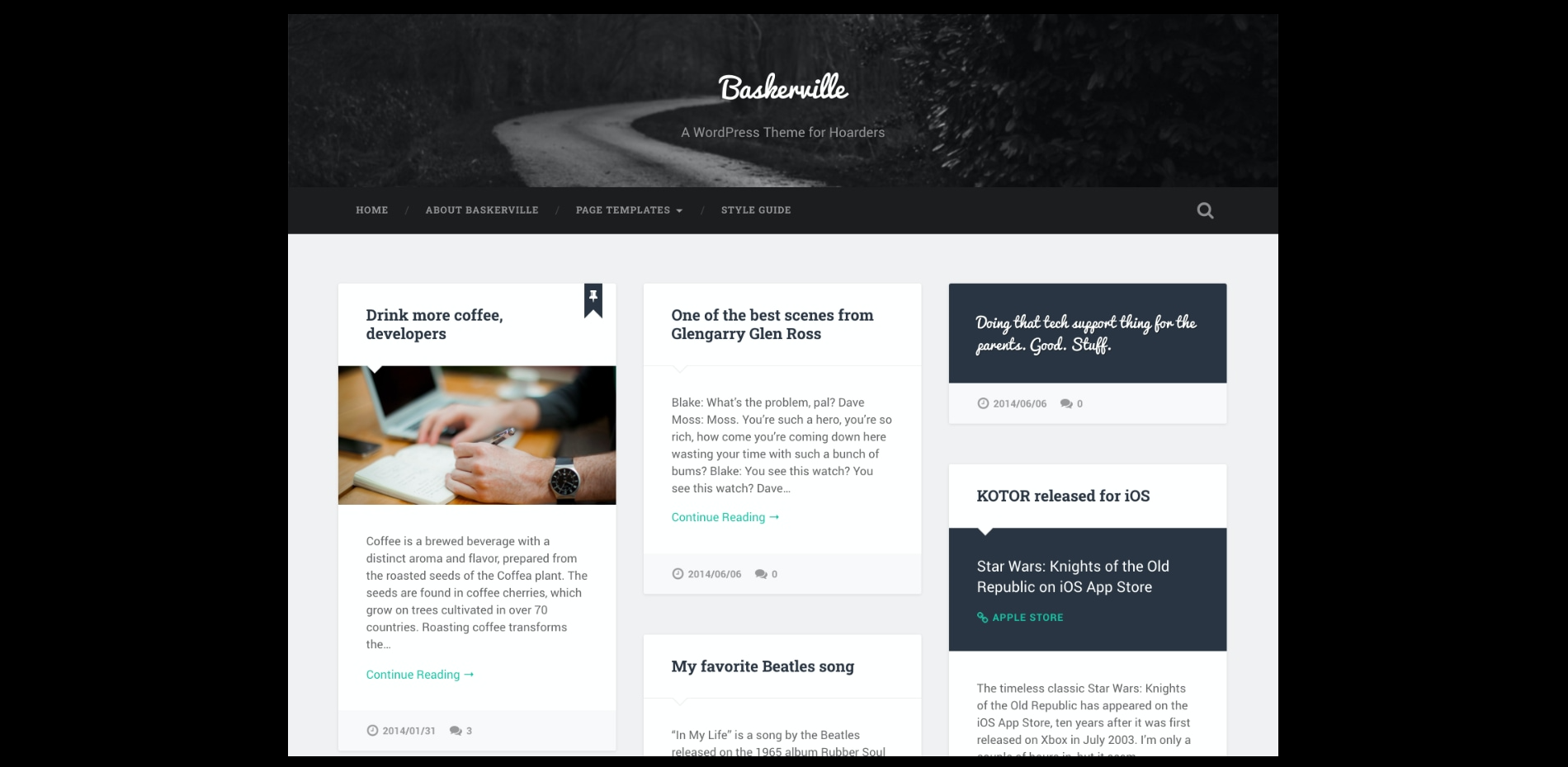 Baskerville WordPress theme