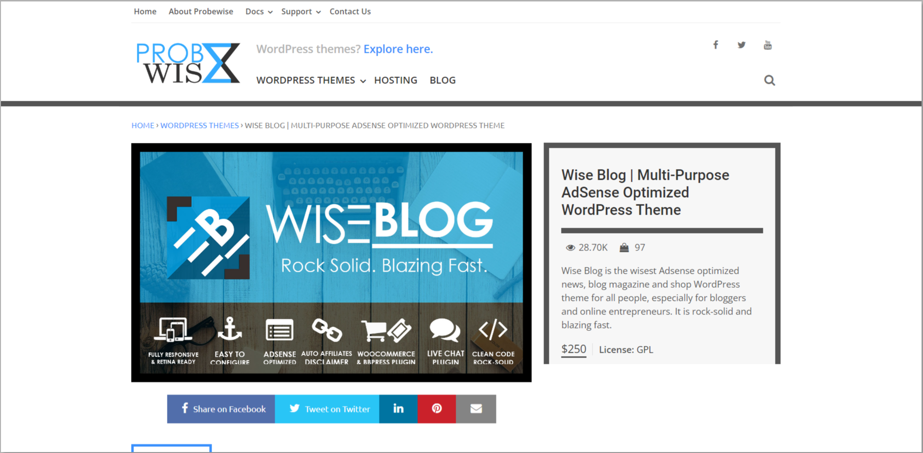 Wise Blog WordPress Theme