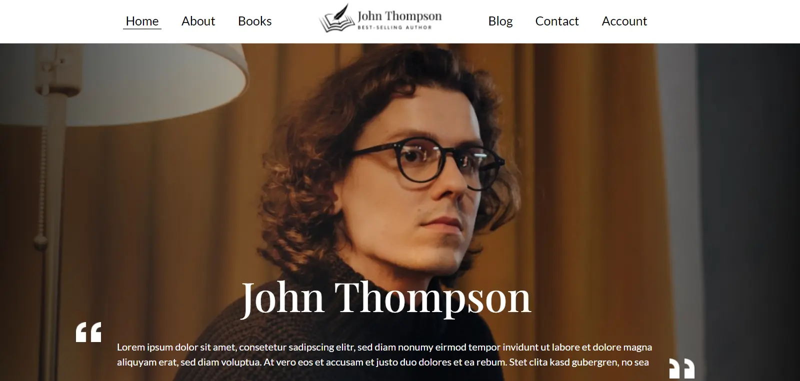 Book Author WordPress Starter Template
