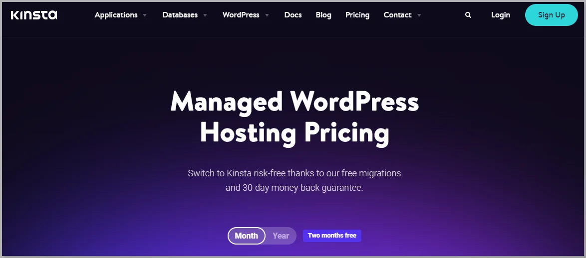 Kinsta hosting provider for WordPress
