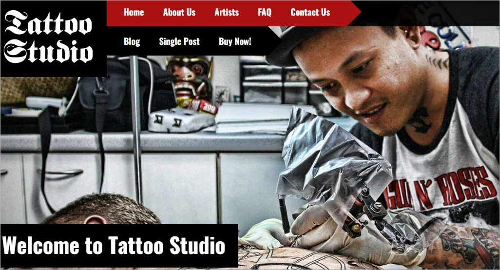 Tattoo studio theme 