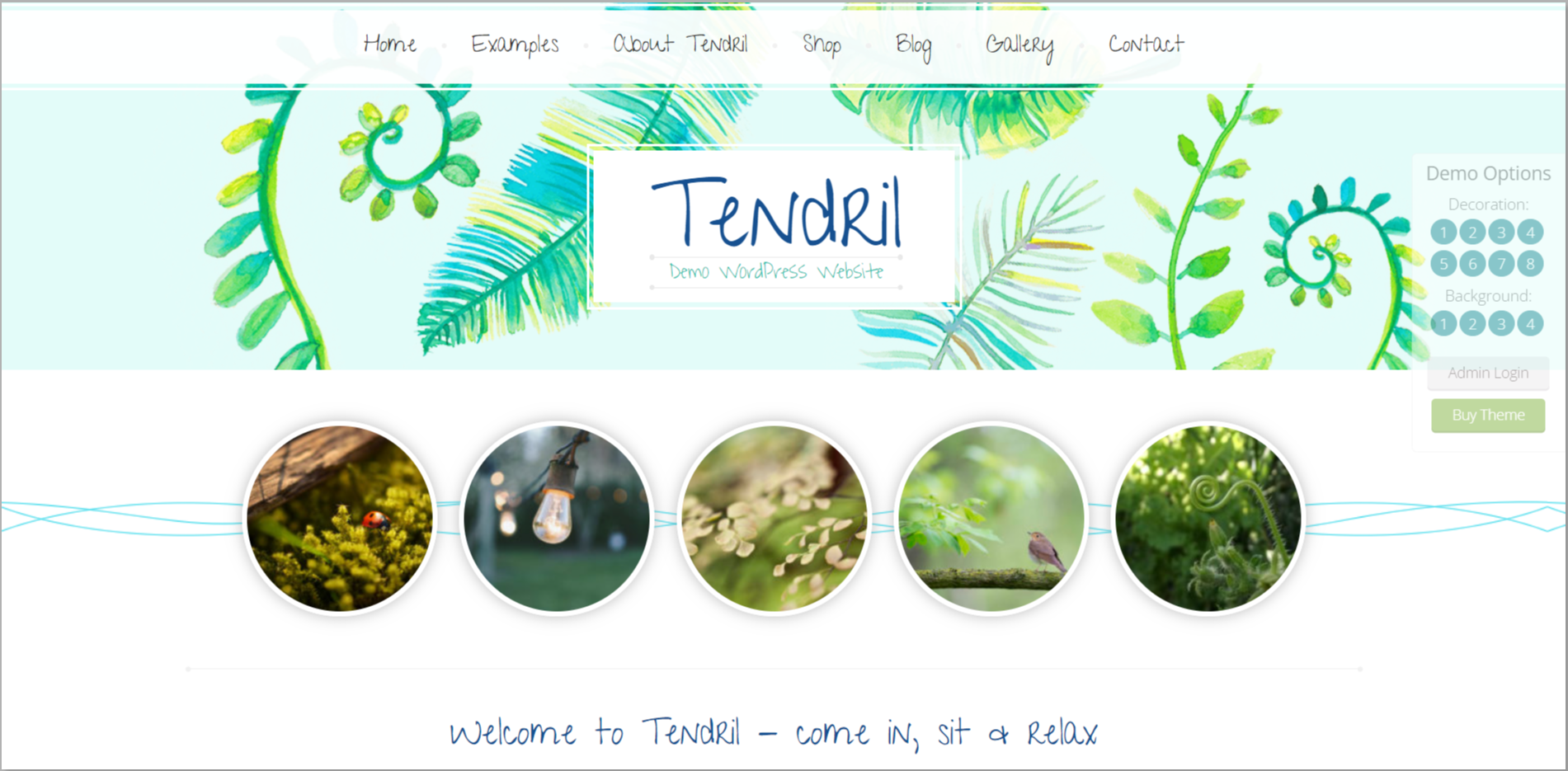 Tendril Watercolor Premium WordPress Theme